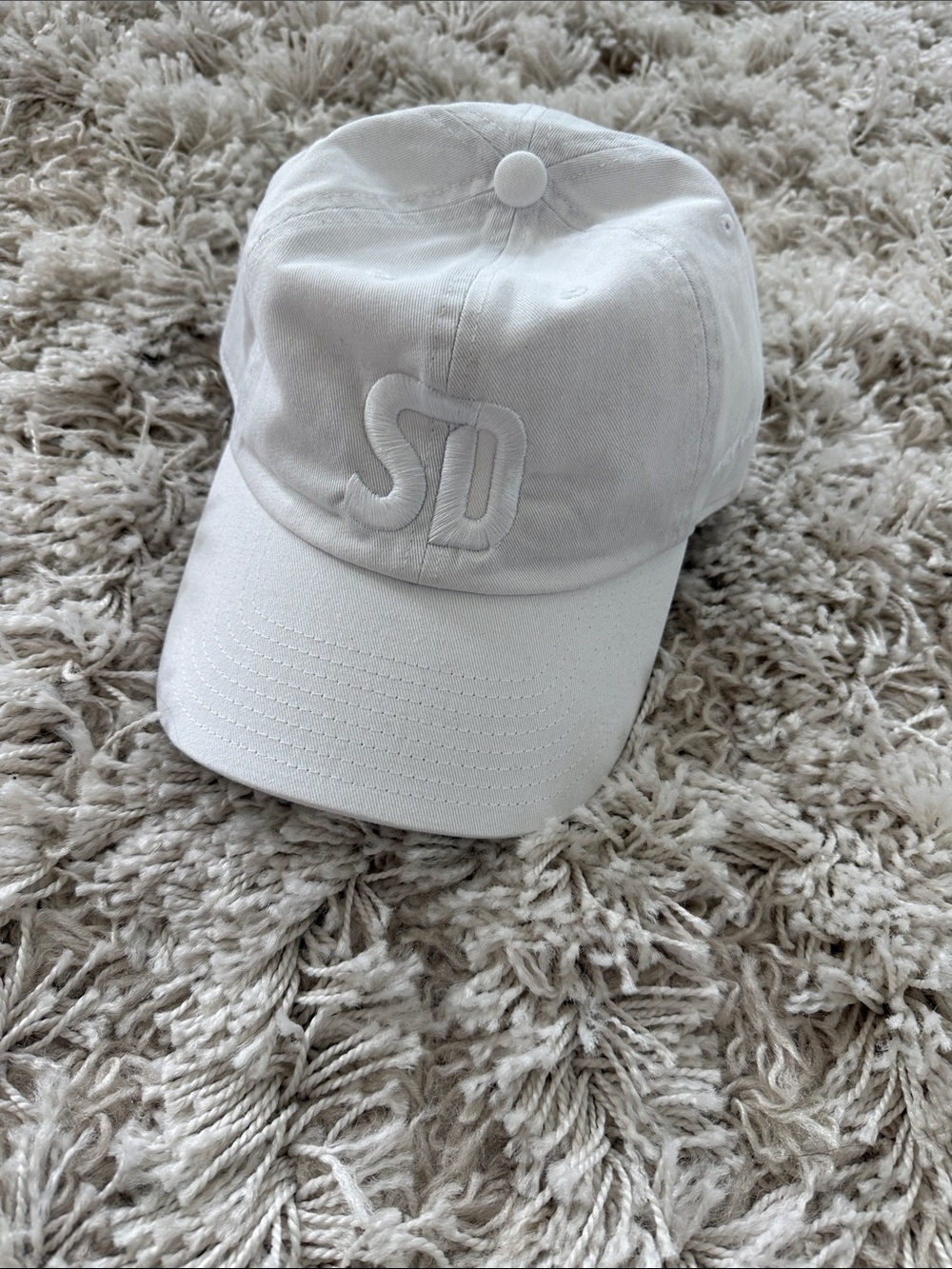 San Diego FC White Embroidered Baseball Cap MLS Hat Adjustable